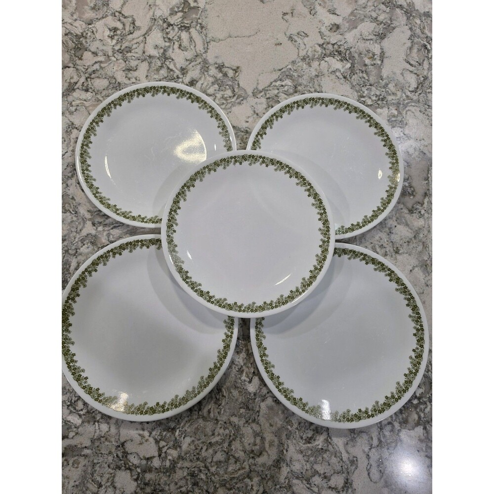 Set 5 Vintage Large 10" Corelle Spring Blossom Crazy Daisy Dinner Plates